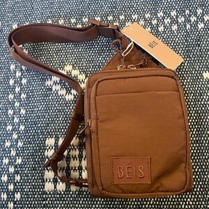 Beis The Sling Brand New Brown Crossbody Bag